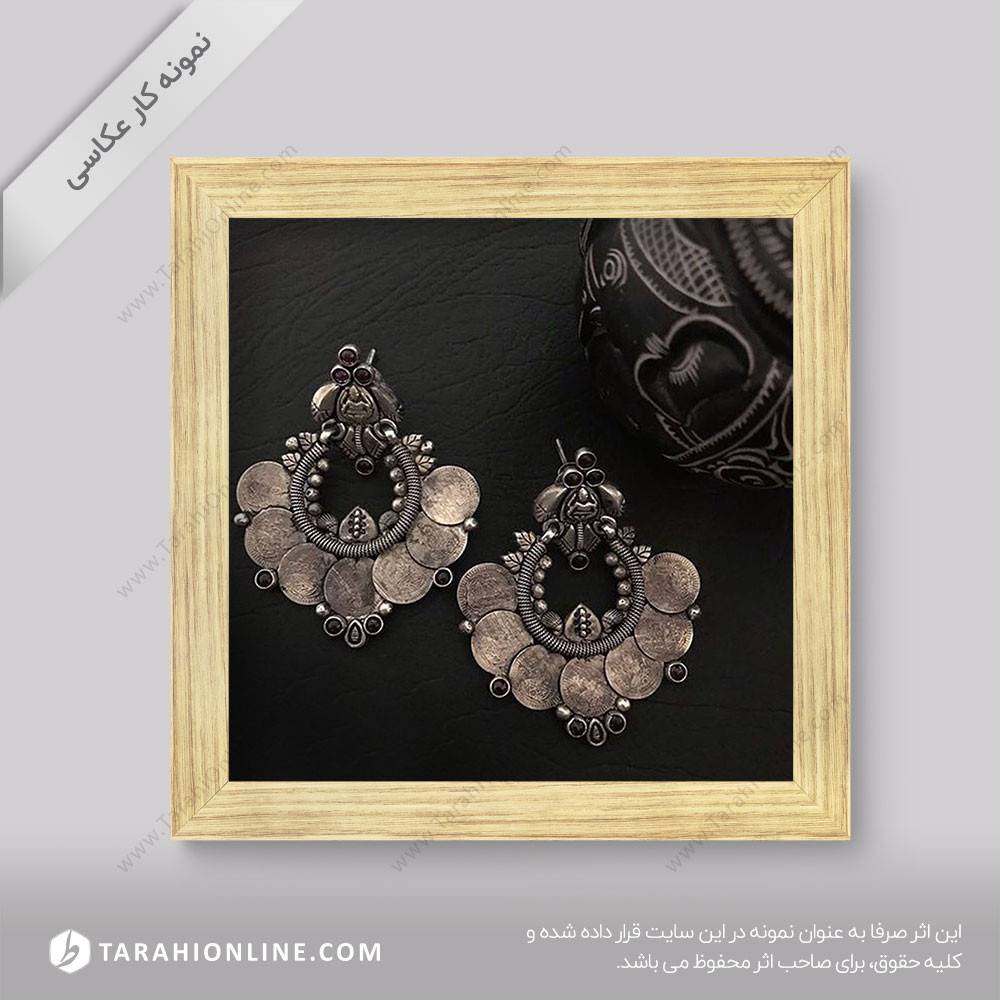 عکاسی از جواهرات - گوشواره نقره